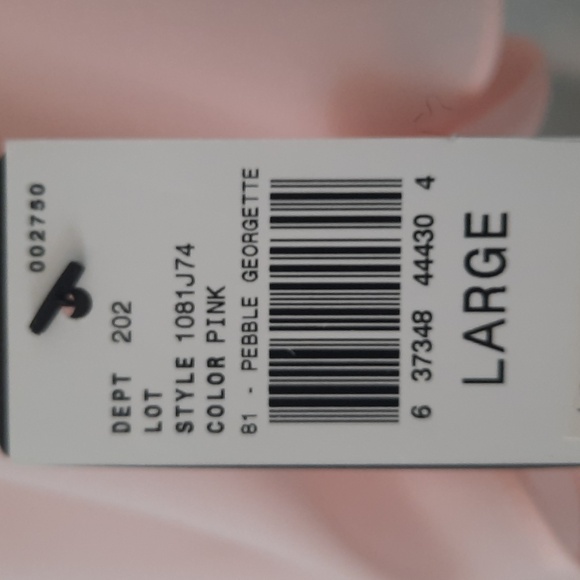 NWT BCX Pink Butterfly Chiffon Style Blouse sz Large - Picture 3 of 5